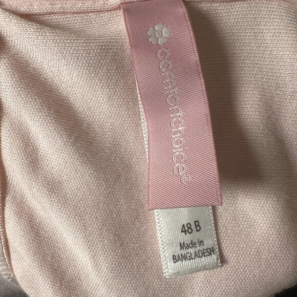 Comfort Choice Pale Pink Wireless Front Closure Bra Size 48B - Picture 6 of 6